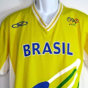 Brazil 2004 Athens Olympic Team Shirt Jersey Olympikus Apparel Size Small